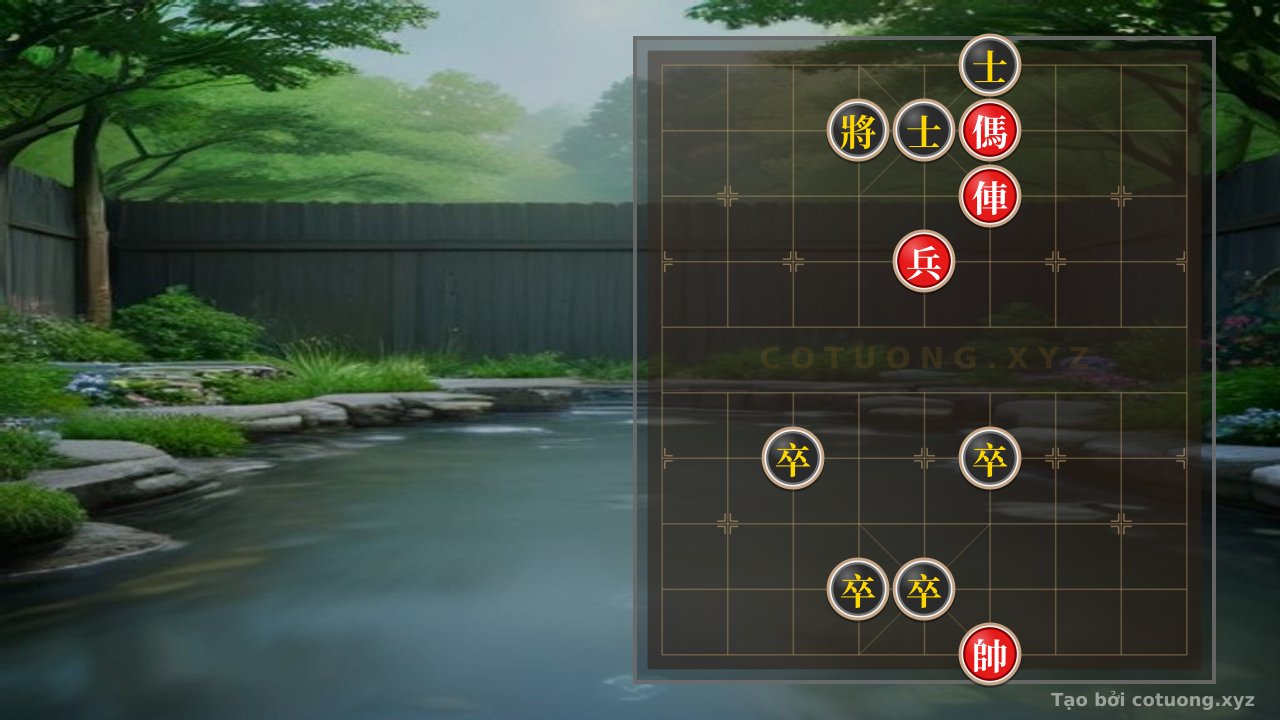 Thế cờ: The Battle of the Red General: Red's Bold Advance Under Black's Crushing Siege — Cờ Tướng Online