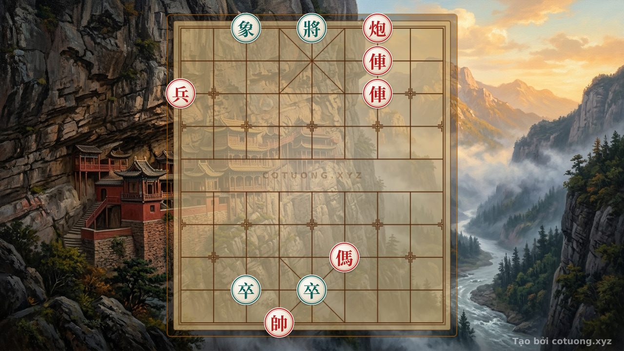 Thế cờ: Endgame 2Rooks Cannon Horse Pawn vs. 2Pawns Elephants: The Secret of Red in the 73 Position — Cờ Tướng Online