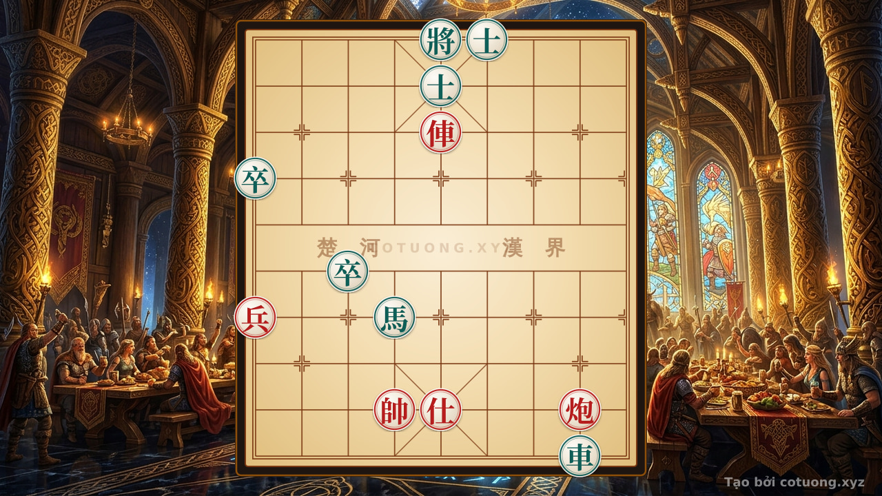 Thế cờ: Breaking the Black Camp with a Rook Thrust: A Ruthless Strategy for the Red Player — Cờ Tướng Online