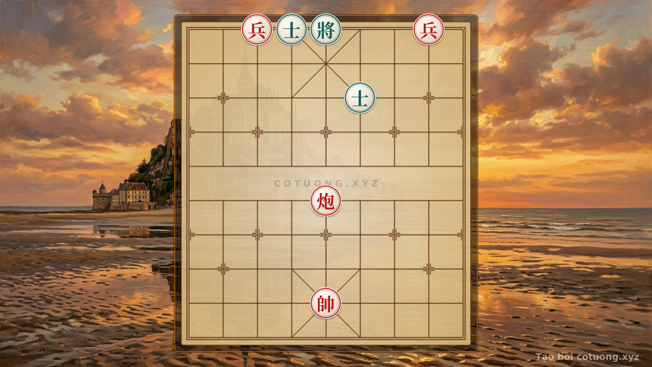 Thế cờ: Red General Chess: Cannon Empty, Black Advisor Exposed - Extremely Dangerous Tactics — Cờ Tướng Online