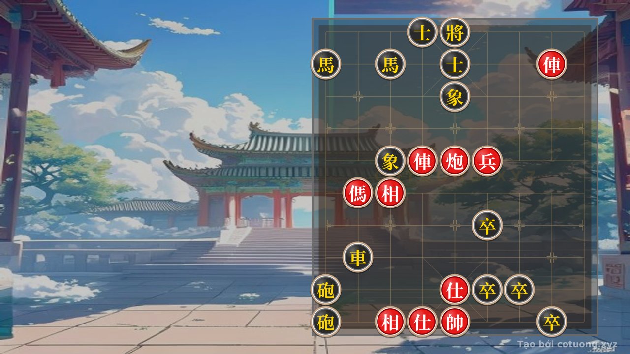 Thế cờ: Xiangqi Challenge: 2 Rooks, 1 Cannon, 1 Horse and 1 Pawn - Can Black Recover? — Cờ Tướng Online
