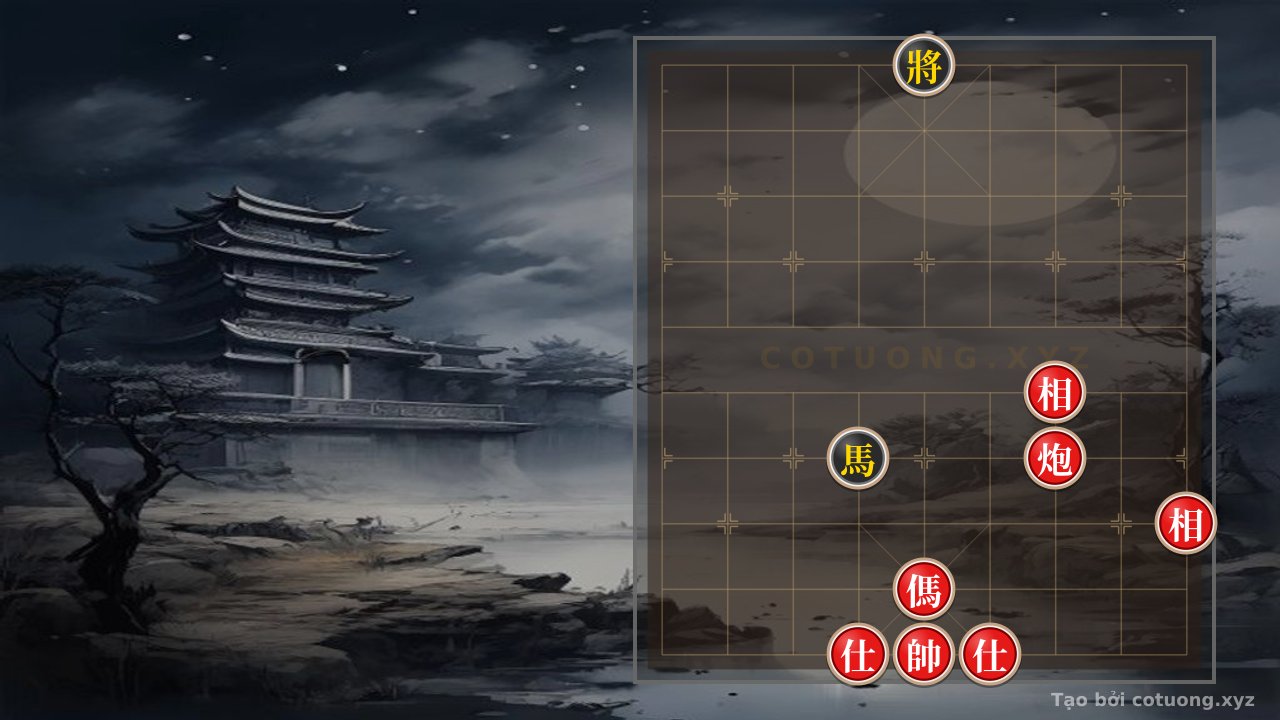 Thế cờ: Classic Checkmate: When the Red Horse Cannon Clashes with the Black Horse - The Battle of Xiangqi's Pearl on the Chessboard — Cờ Tướng Online