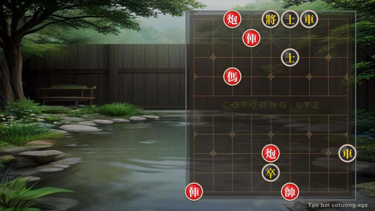 Thế cờ: Red General vs Black Chariot on File 7: Defensive and Counterattack Strategies — Cờ Tướng Online