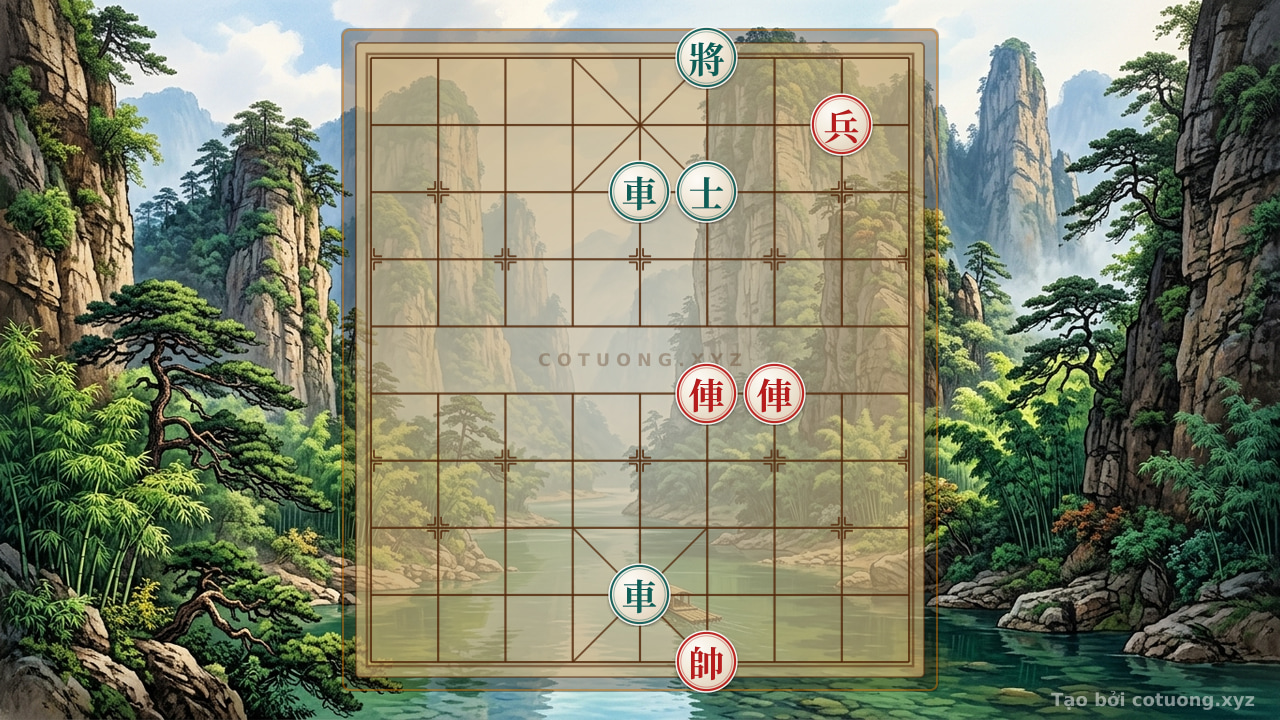 Thế cờ: Red Rook's Victory: The Black Pawn's Breakthrough Strategy — Cờ Tướng Online