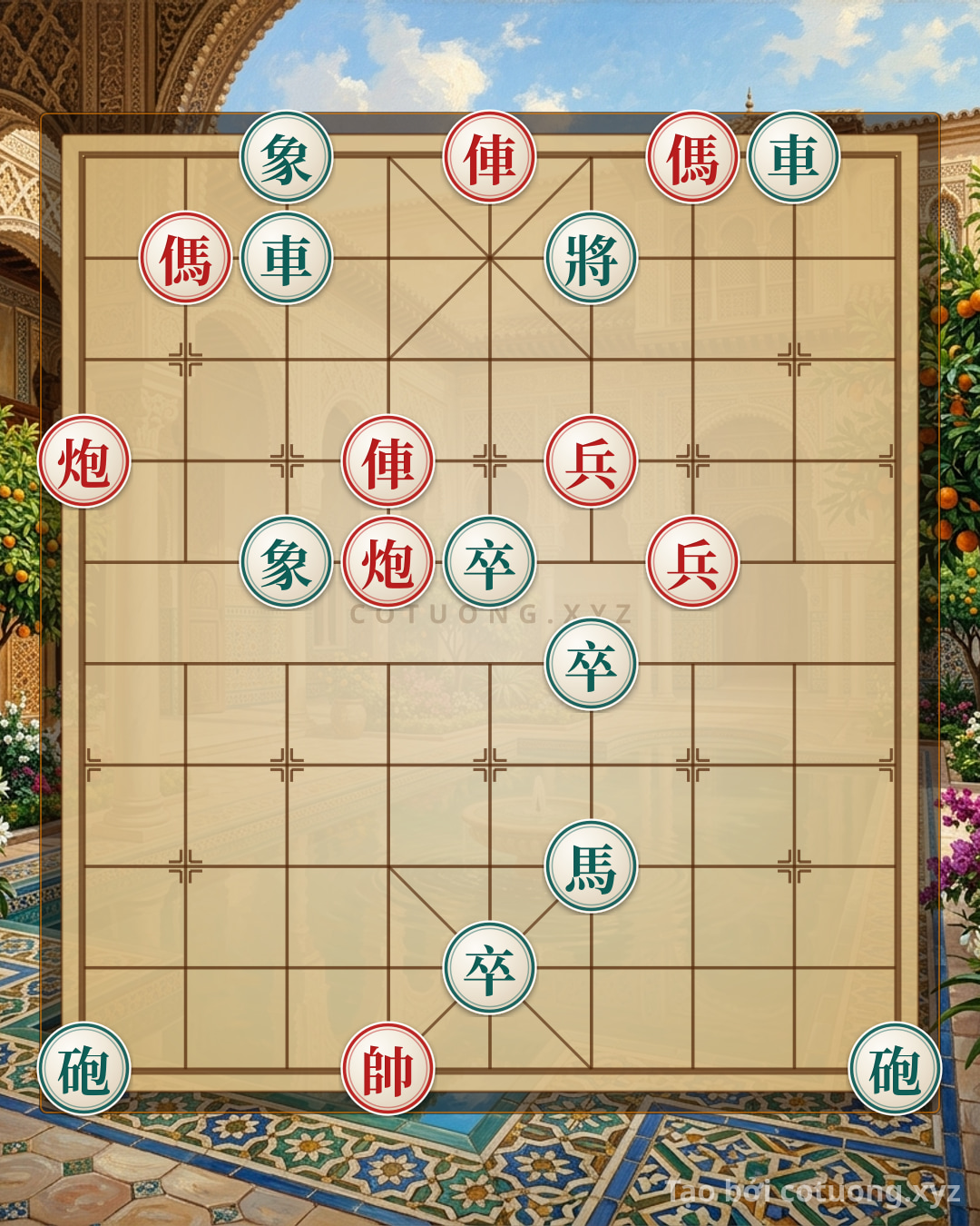 Challenge: The Delusion Trap: Classic Endgame Battle of 2Rooks-2Cannons-2Horses Red vs. Black - The Secret to Escape the King's Snare - Can you solve it?