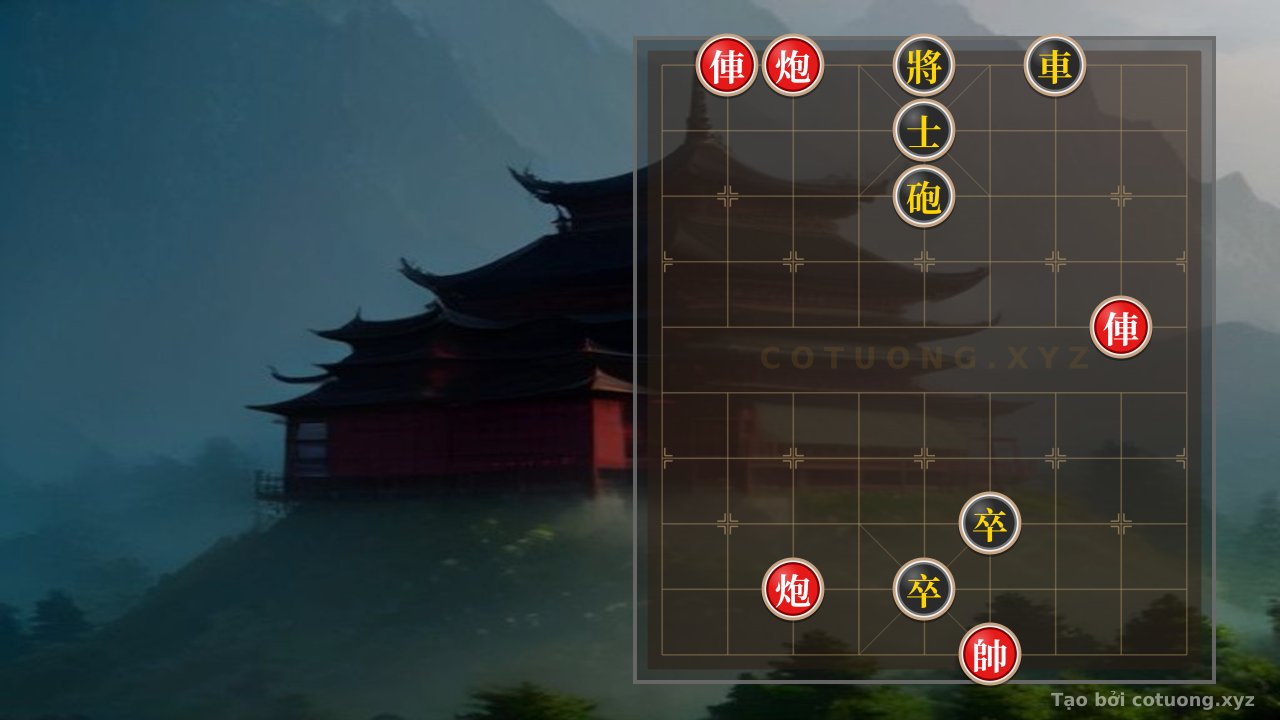 Thế cờ: Xiangqi (Chinese Chess): Red Chariot 'Traps' Black Cannon in the 'Killing Formation' — Cờ Tướng Online