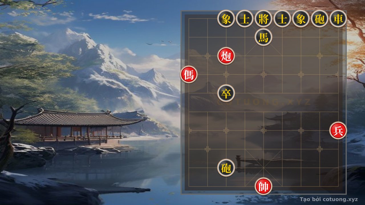 Thế cờ: Super Difficult AI Chess: Red Cannon Trapped, But Black Rook Has the Key — Cờ Tướng Online