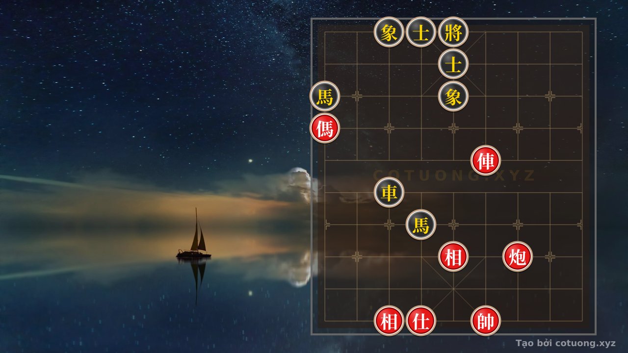 Thế cờ: Red General Chess: The Art of 'Sát Pháp' in the Double Horse Face-to-Face Formation — Cờ Tướng Online