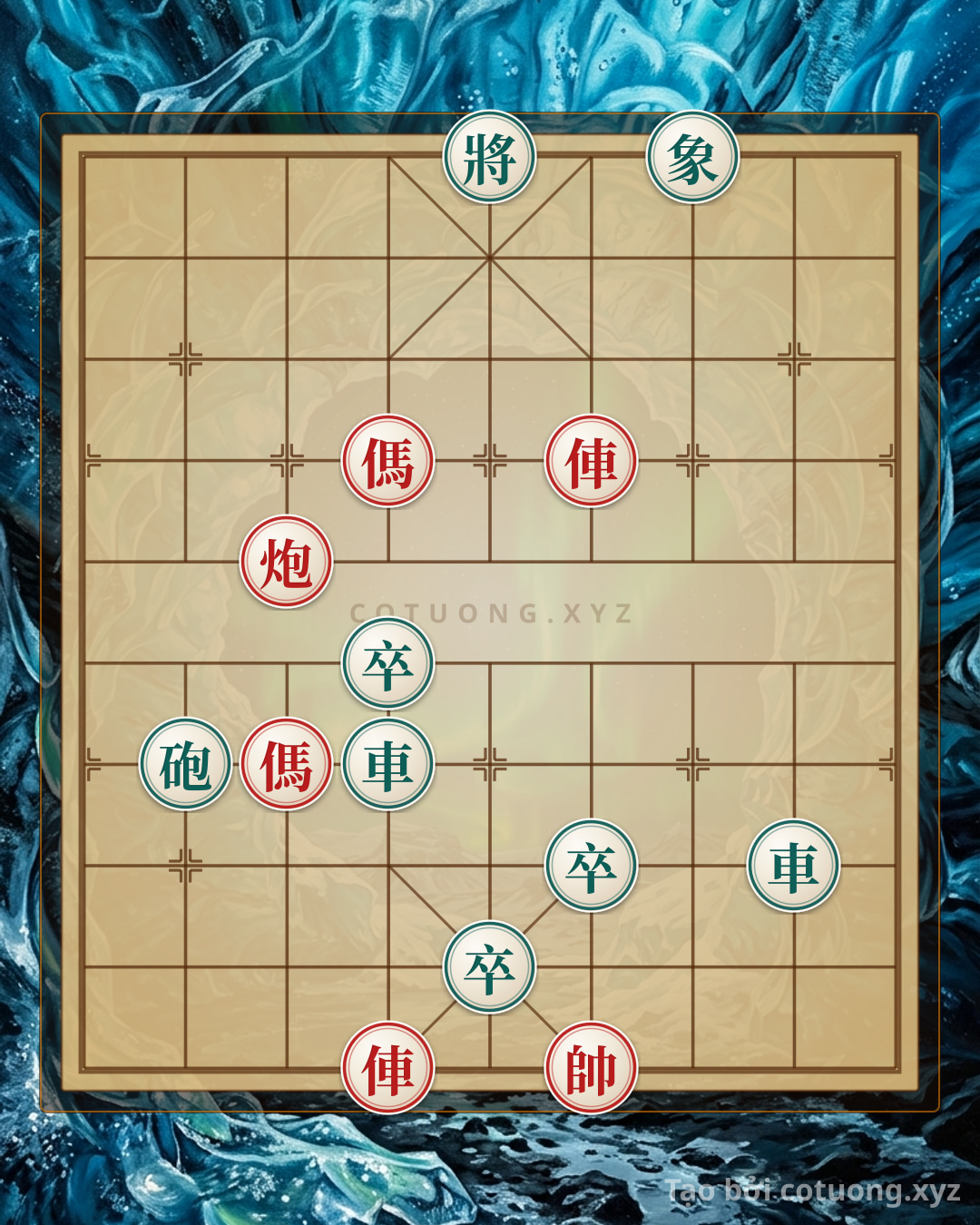 Challenge: Mastering the 'Red General Exposed on Rank 10' Xiangqi Strategy - Deep Analysis of Pawn and Horse Moves - Can you solve it?