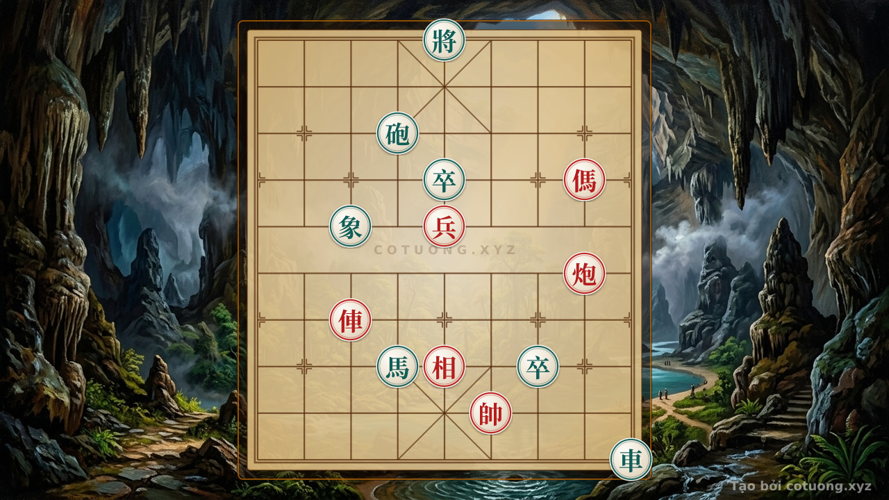 Thế cờ: The Xiangqi Battle of Red and Black: When the Black General Faces the Death Pit — Cờ Tướng Online