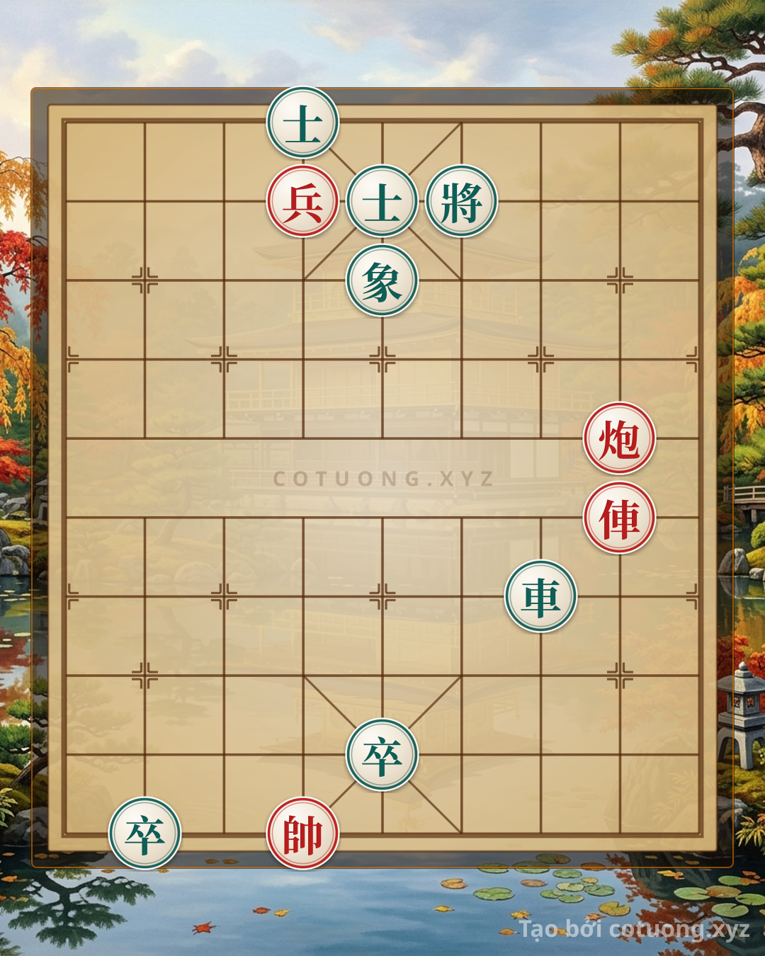 Thế cờ: Red Strategy: Cannon Retreat Ladder 2, Chariot Advance Ladder 5 - Trap to Capture the Black General — Cờ Tướng Online