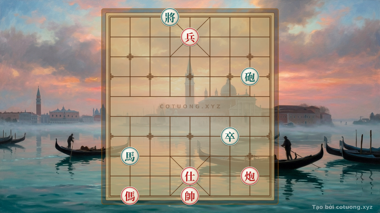 Thế cờ: The Secret Move in the 'Black Horse Threatens the General' Strategy: When Red Uses the Cannon to Capture the Black General Like a Reversed Battle of Red Cliffs — Cờ Tướng Online