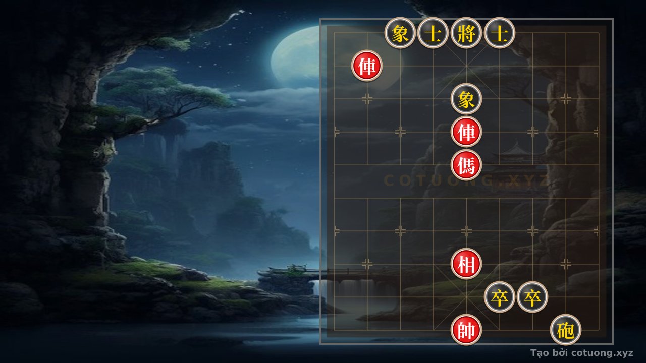 Thế cờ: Xiangqi Masterpiece: When the Red Rooks and Horses Crush the Black Pawn's Defensive Formation - The Unstoppable Tactical Strike — Cờ Tướng Online