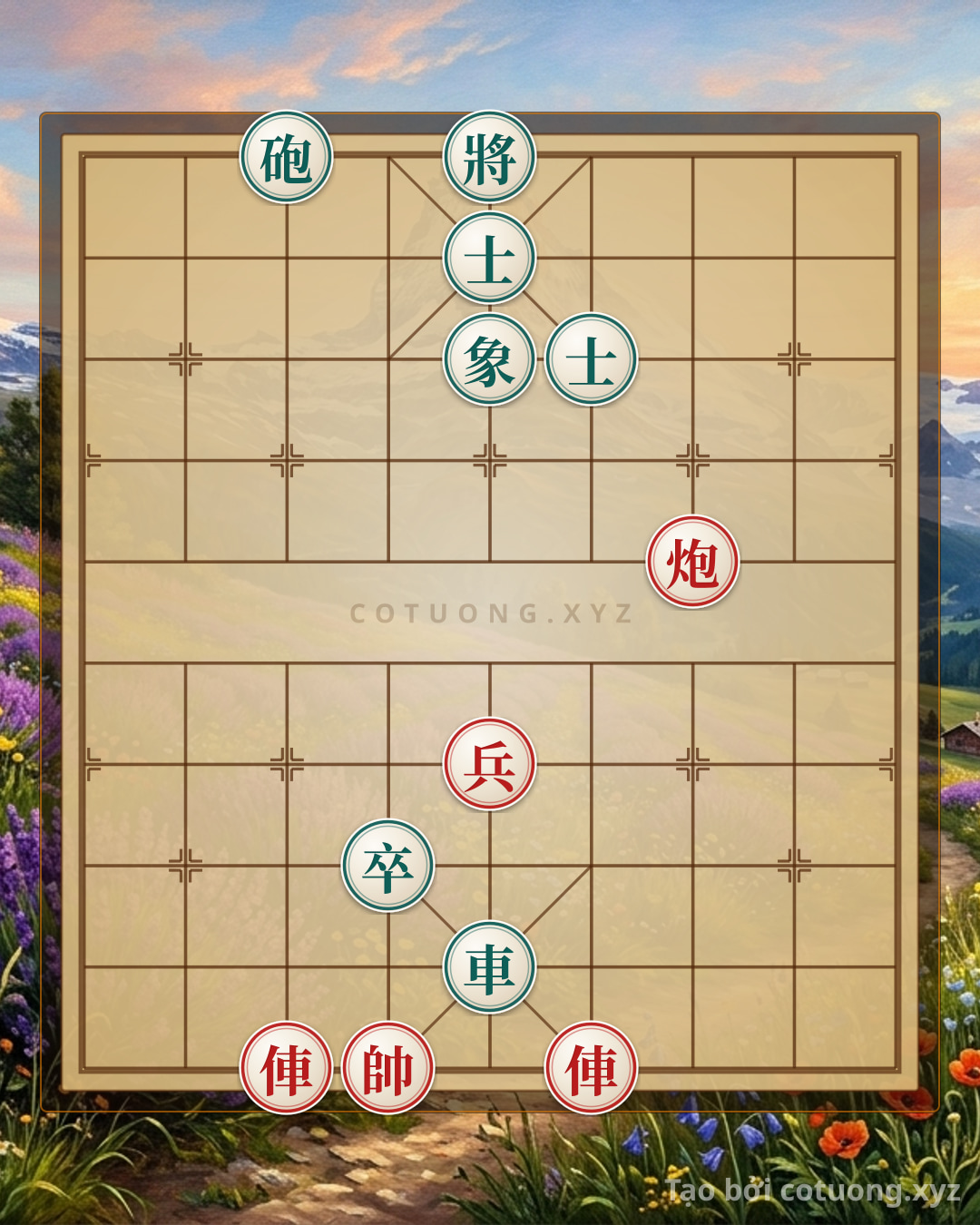Challenge: Red Cannon 'Empty' Exposed on Rank 6: Strategy to Win Big in Chinese Chess - Can you solve it?