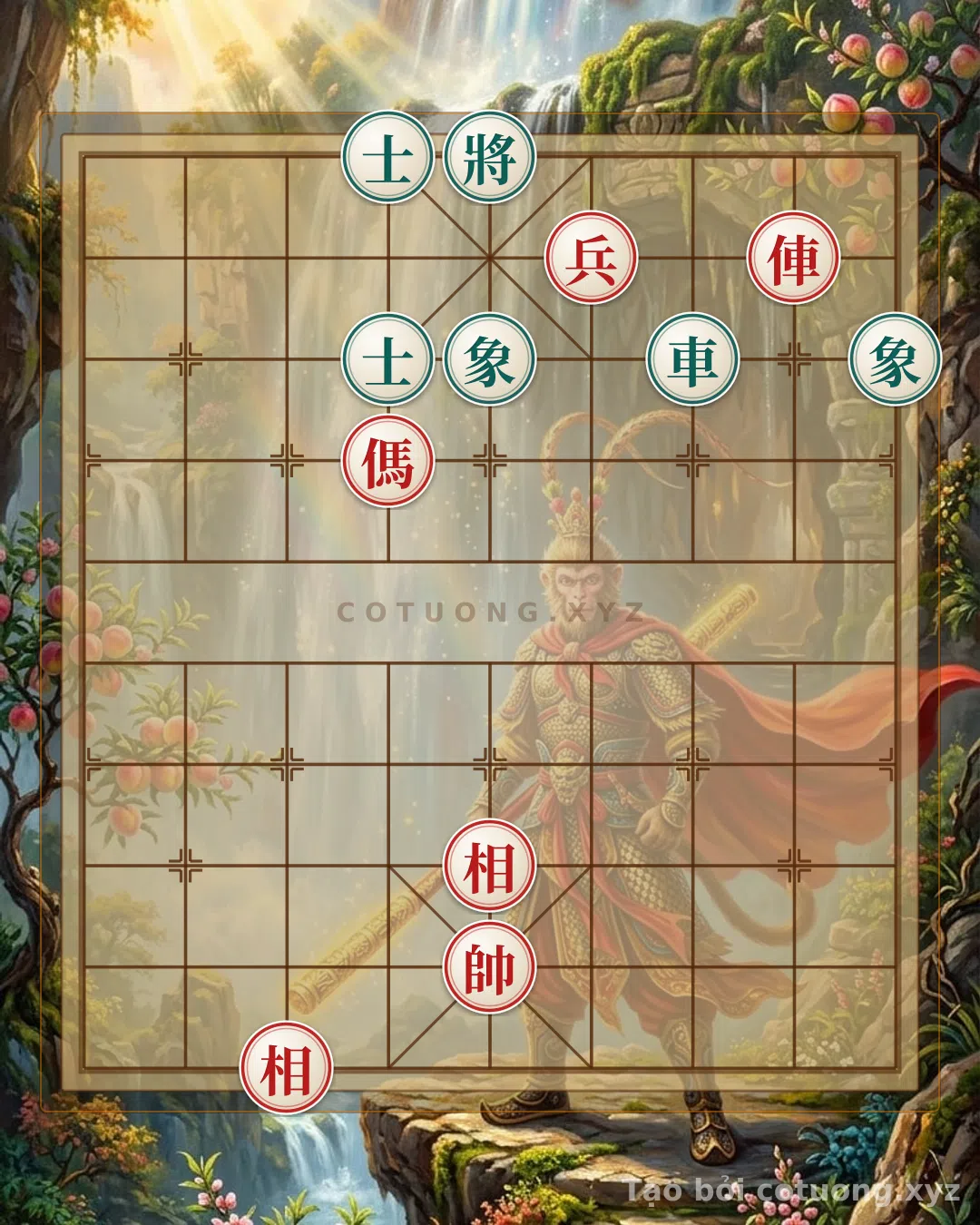 Thế cờ: Supreme Endgame: When the Red Chariot and Horse Checkmate Surpass the Black Advisors and Elephants - The Survival Strategy in a Hair's Breadth — Cờ Tướng Online
