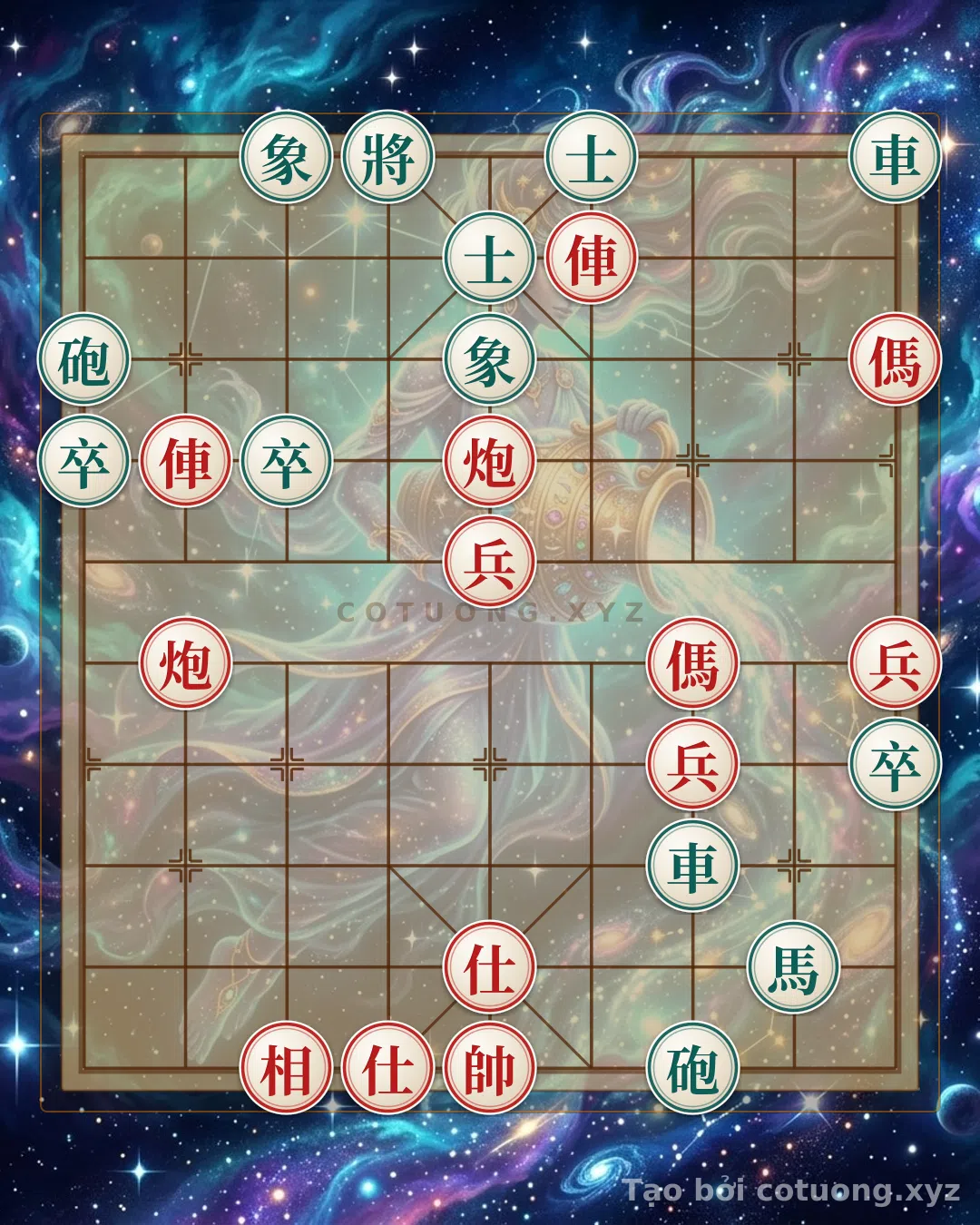 Thế cờ: Xiangqi Super Difficult: Red Horse Strategy vs Black Chariot at 9-4 — Cờ Tướng Online