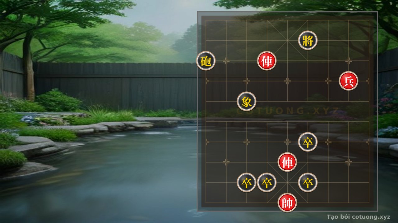 Thế cờ: Xiangqi Position: Red Rook Threatens, Black Cannon Counters - Tactical Checkmate in Position 1/10 — Cờ Tướng Online