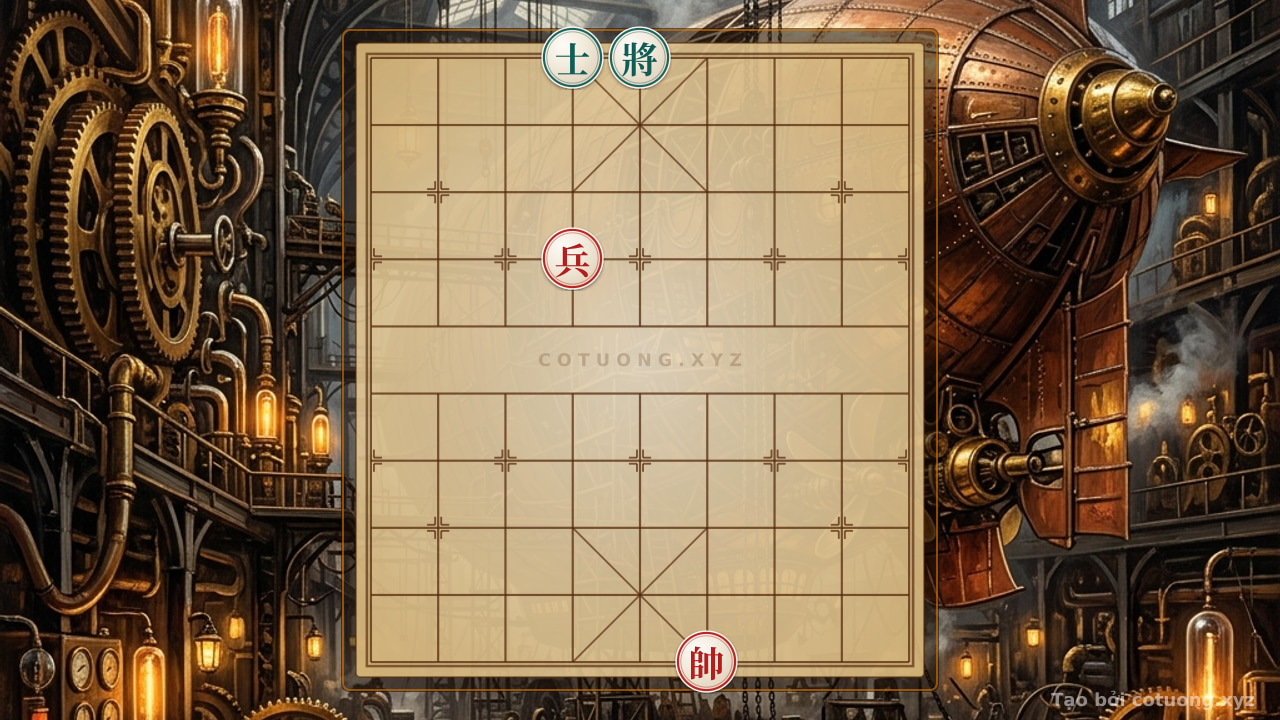 Thế cờ: Red General: The Strategy to Defeat the Black Advisor in the 'Red Pawn Blockade' Formation — Cờ Tướng Online
