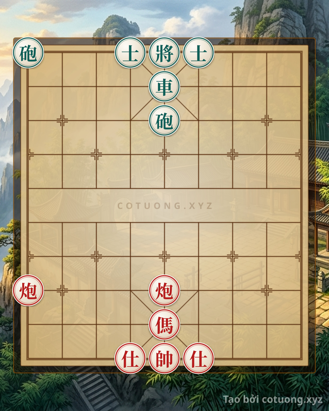 Challenge: Red General Shoots Cannon - Strategy 'Dao Pa Ngon' Immortal - Can you solve it?
