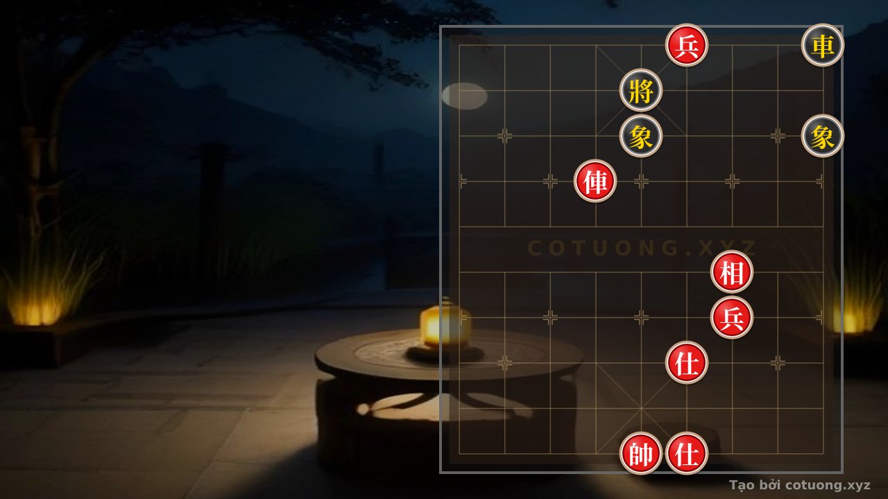 Thế cờ: 'Black Elephant Trap on File 8' - Red's Forced Rook Capture and Checkmate in 3 Moves (Level 7 Xiangqi Hack) — Cờ Tướng Online