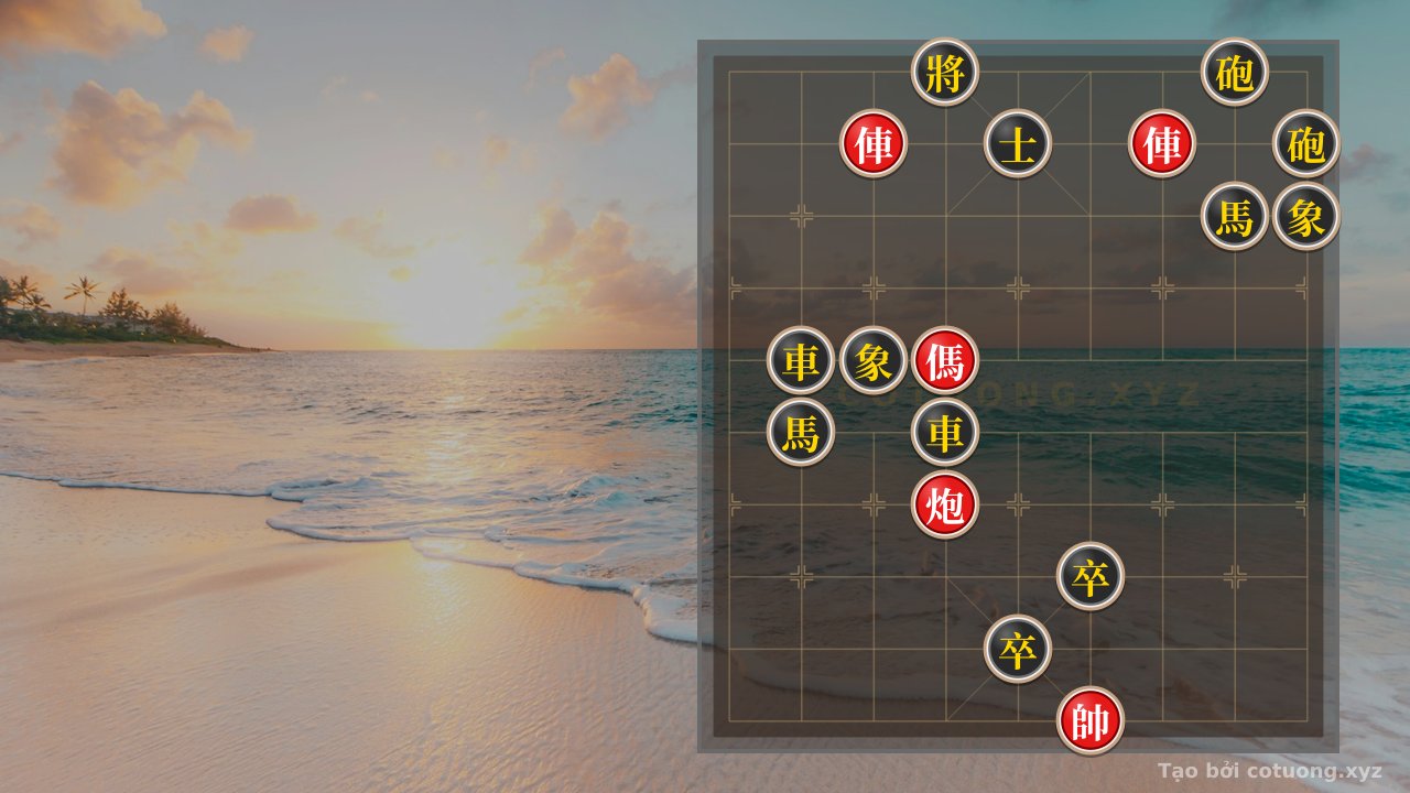 Thế cờ: Xiangqi Super Hard: Red Horses Challenge Black Defense — Cờ Tướng Online