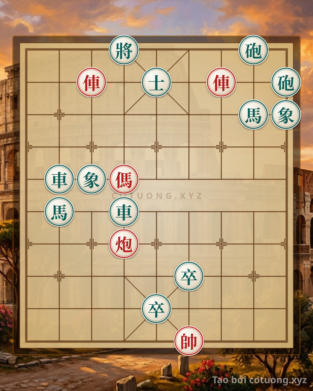 Challenge: Xiangqi Super Hard: Red Horses Challenge Black Defense - Can you solve it?