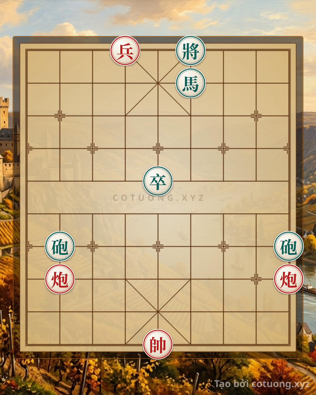 Thử Thách: Cờ Tướng: Pháo Đỏ Trống Lộ 8 - Chiến Thuật Phá Vỡ Bàn Cờ - Bạn có thể giải được?