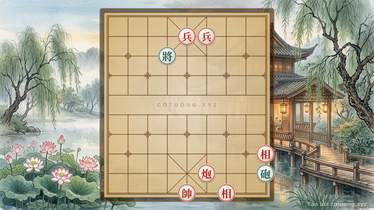 Thế cờ: The Secret of the Red-Black Chessboard: The Cannon's Straight Attack and the Pawn's 9th File — Cờ Tướng Online