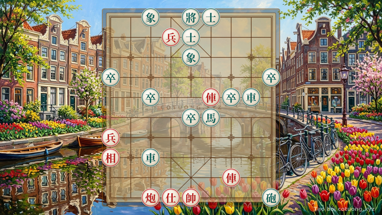 Thế cờ: The Ultimate Checkmate Trick: Defeat 2 Rooks, 2 Cannons, and 5 Pawns in Just 7 Moves — Cờ Tướng Online