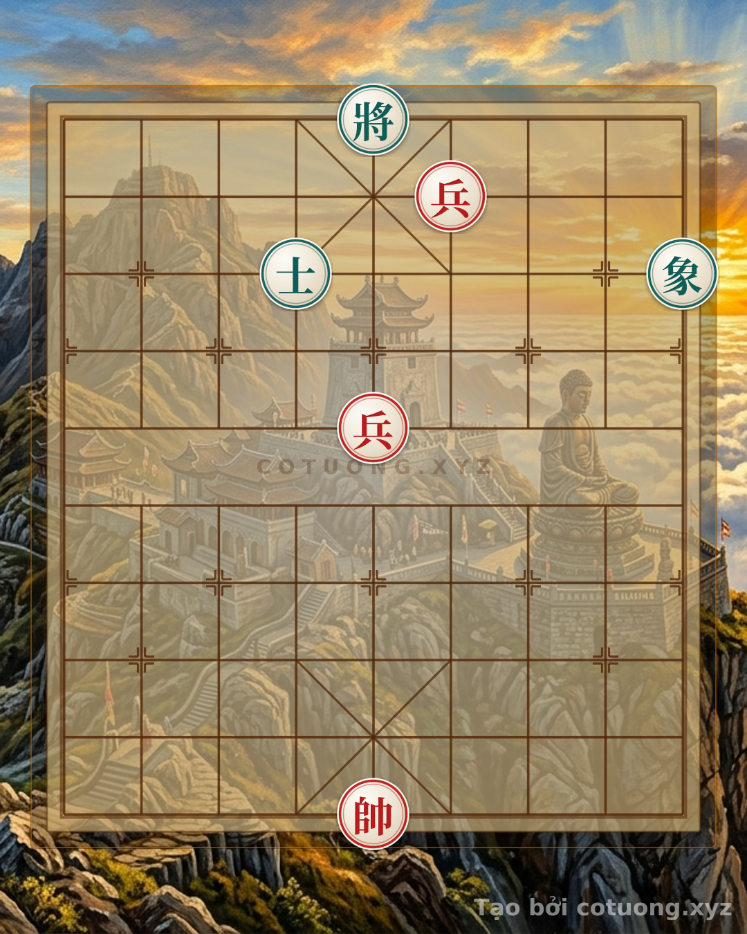 Challenge: Xiangqi (Chinese Chess): How to Defeat the Black Advisor-Elephant with 2 Red Pawns - Can you solve it?