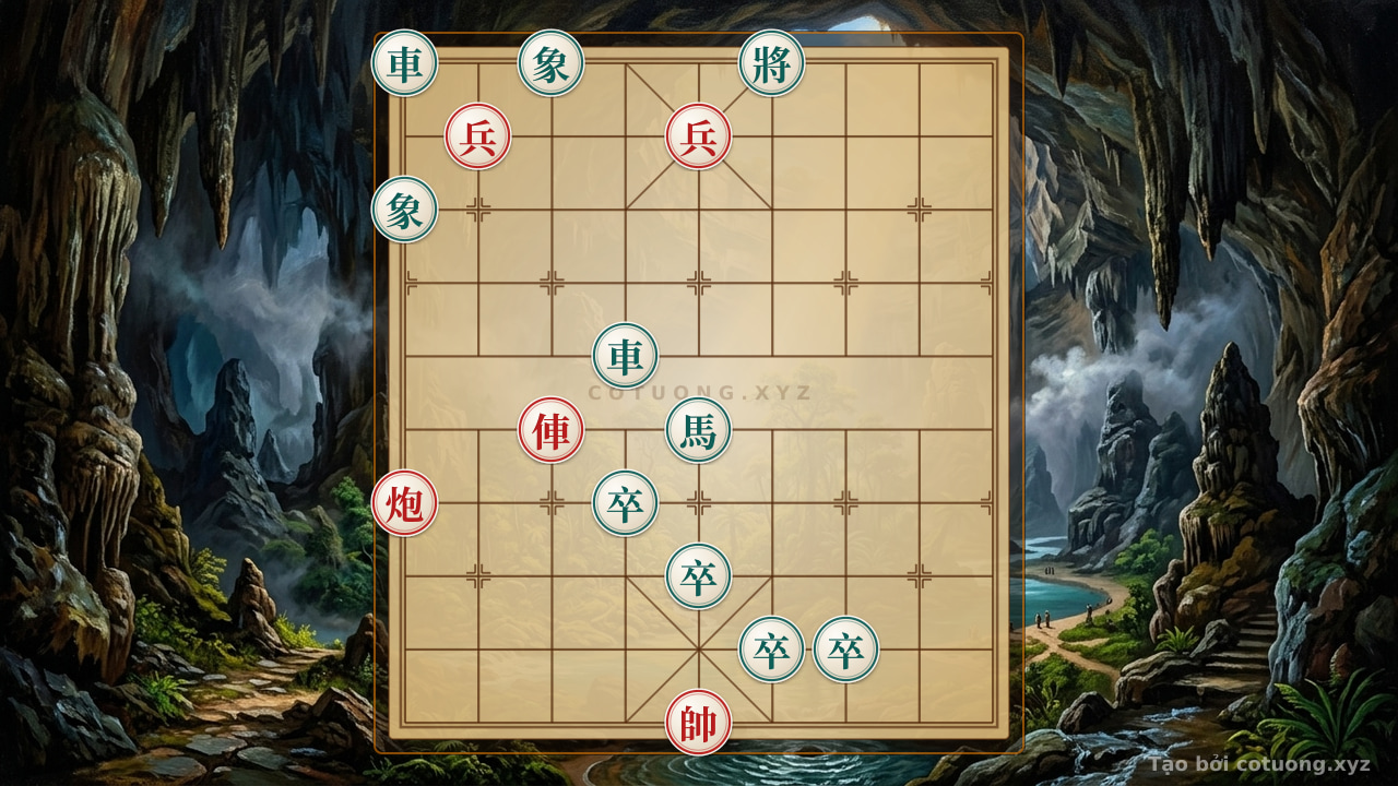 Thế cờ: Xiangqi Formation: Mastering Defense with Black Rook and Black Bishop — Cờ Tướng Online