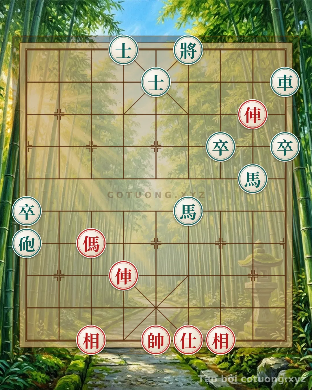Challenge: The Hidden Strategy of the River and Lake: When the Red Chariot, Horse, Advisor, and Elephant Clash with the Black Cannon and Double Horses - The Mournful Move That Reverses the Battle - Can you solve it?