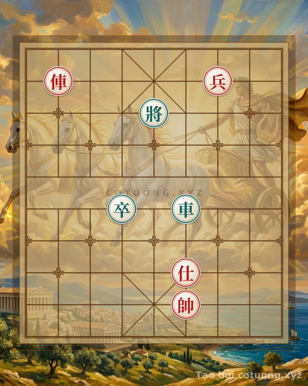 Thế cờ: Vietnamese Chess: Strategy of Red Chariot on File 8 Rank 9 Crushing Black Chariot on File 6 Rank 5 - Lesson in Defense — Cờ Tướng Online