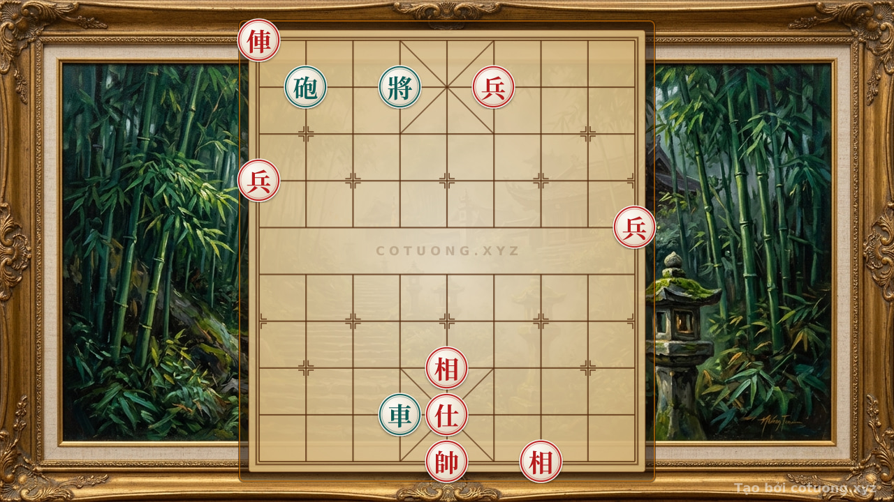 Thế cờ: The Ultimate Checkmate: The Red Chariot with Three Pawns Crushes the Black Cannon in One Decisive Move — Cờ Tướng Online