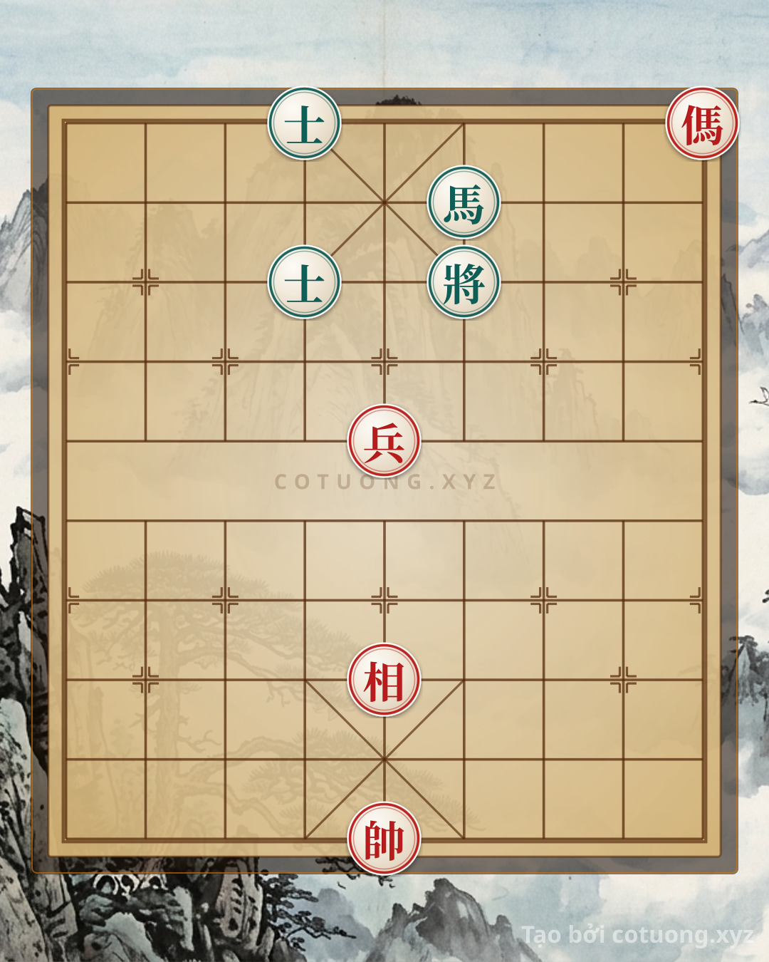 Challenge: The Horse's Gambit: Red General's Checkmate Against the Black Advisor - Can you solve it?
