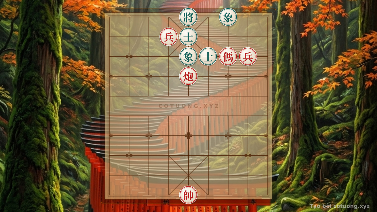 Thế cờ: Xiangqi: Red's Checkmate with Cannon and Horse - Tactical Checkmate — Cờ Tướng Online