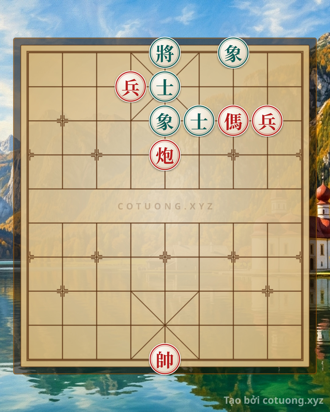 Challenge: Xiangqi: Red's Checkmate with Cannon and Horse - Tactical Checkmate - Can you solve it?