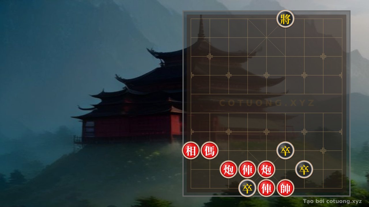 Thế cờ: Defensive Counterattack: Red Chariot Pierces Black General in a Precarious Position — Cờ Tướng Online