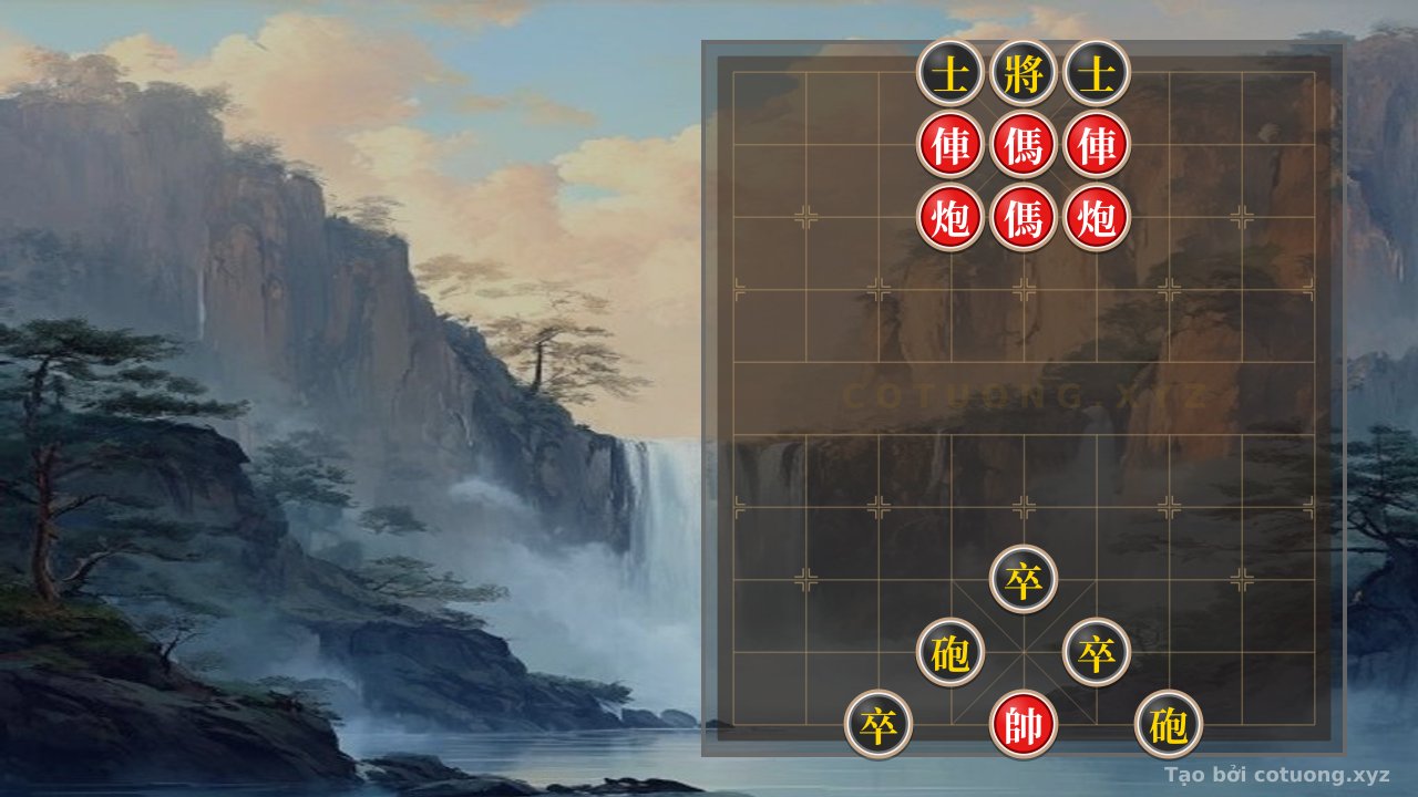 Thế cờ: Xiangqi Position: Red's Aggressive Approach, Black's Hopeless Defense - Decisive Tactics — Cờ Tướng Online