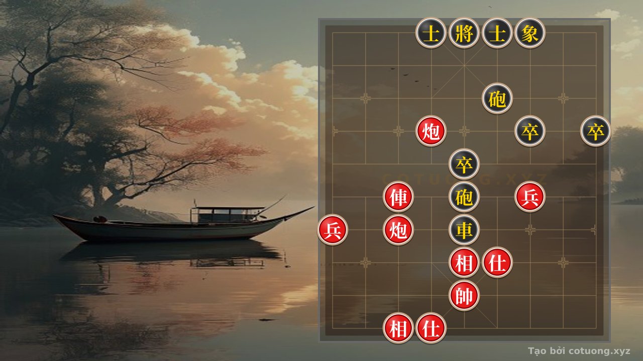 Thế cờ: Black's Checkmate by the Empty Cannon: Optimal Speed Strategy — Cờ Tướng Online