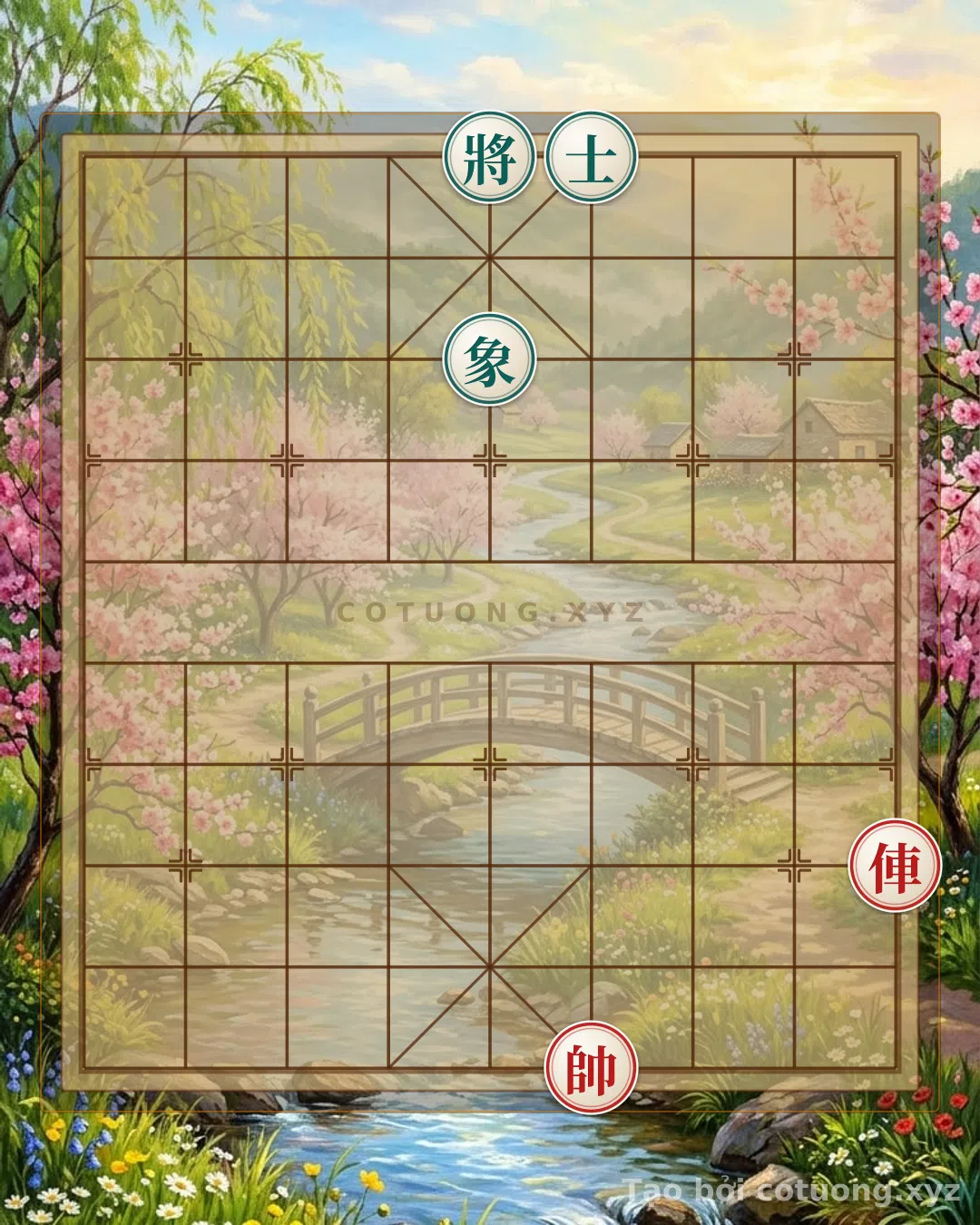 Thế cờ: The Enigma of the 851x4 Board: The Lone Red General Trapped in Black's Deadly Snare — Cờ Tướng Online