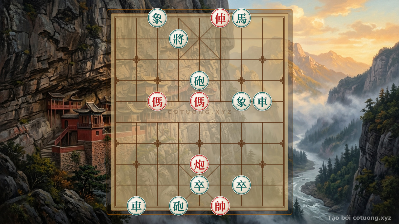 Thế cờ: Mastering Tricky Xiangqi Positions: Red Rook's Piercing Strike, Black Bishop's Reveal - Advanced Tactics for Beginners — Cờ Tướng Online