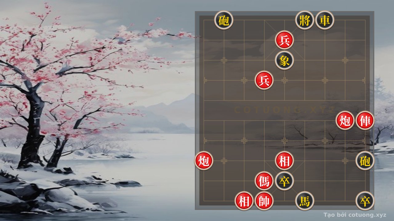 Thế cờ: The Assault Board: Red Attacks, Black Defends - The Veteran General's Strategic Masterpiece — Cờ Tướng Online