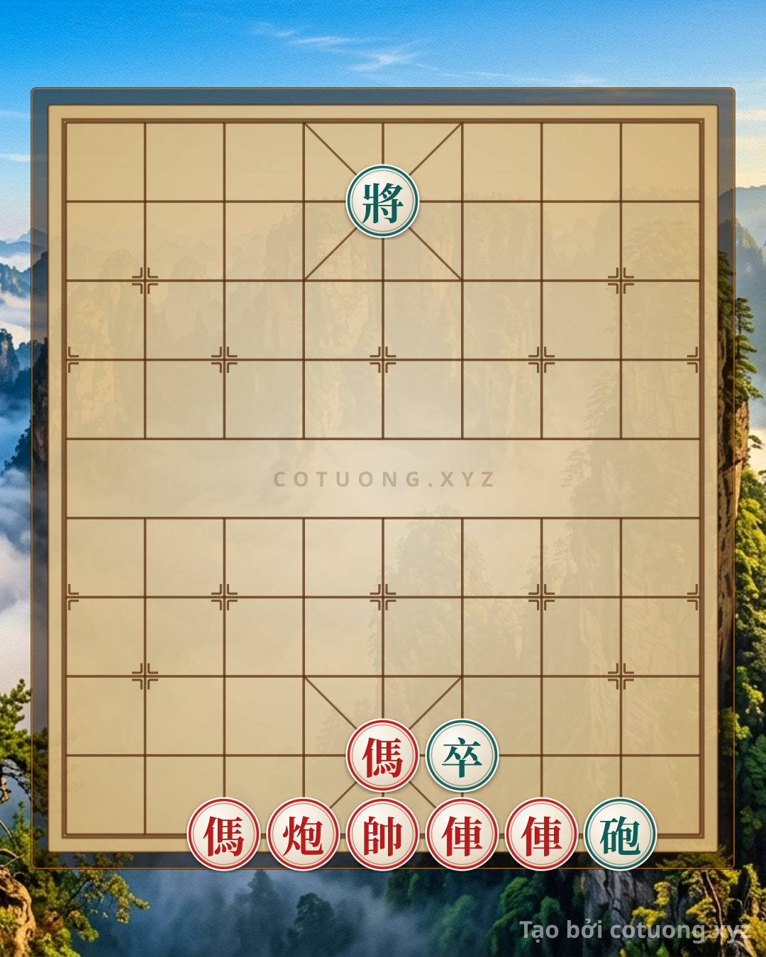 Challenge: Red General Chess: Double Horse vs. Single Pawn - How to End the Game in 5 Moves - Can you solve it?
