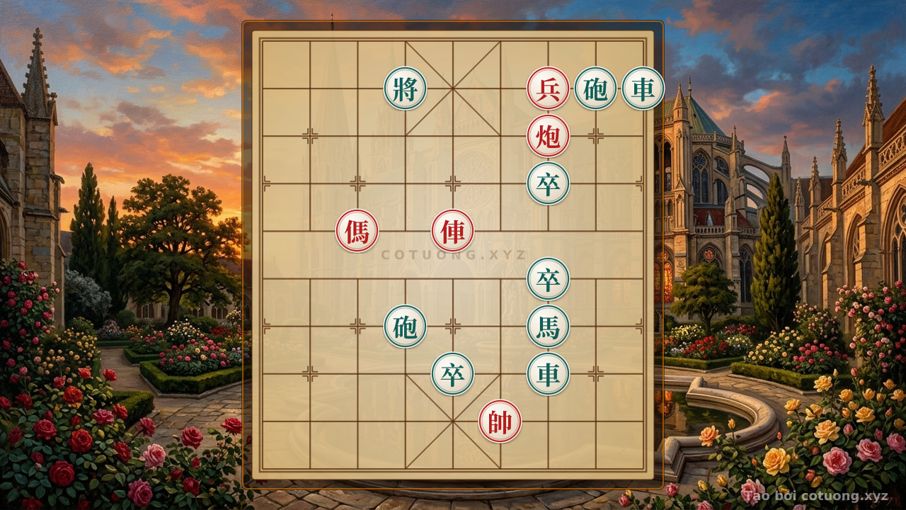 Thế cờ: Red Cannon Attacks Straight on File 3, Rank 8: A Deadly Strategy in Xiangqi — Cờ Tướng Online