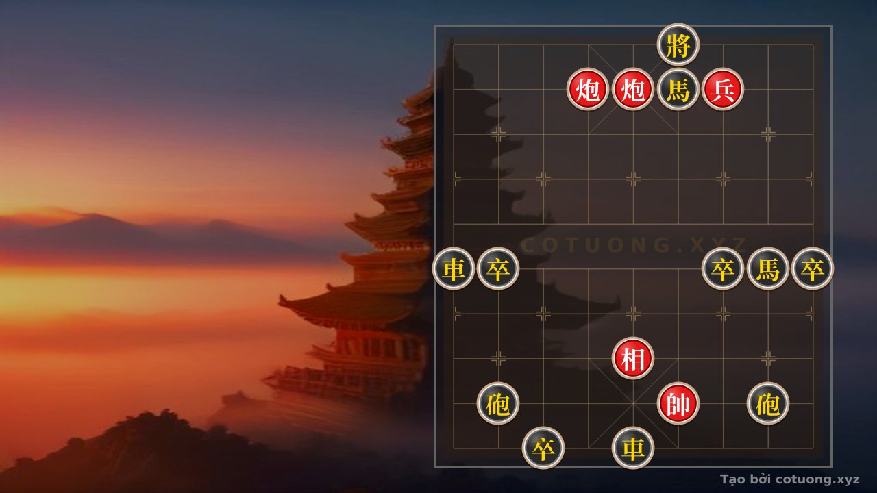 Thế cờ: Cạm bẫy 'Pháo trống' chết người ở thế cờ này: Cách Đỏ lỡ cơ hội — Cờ Tướng Online