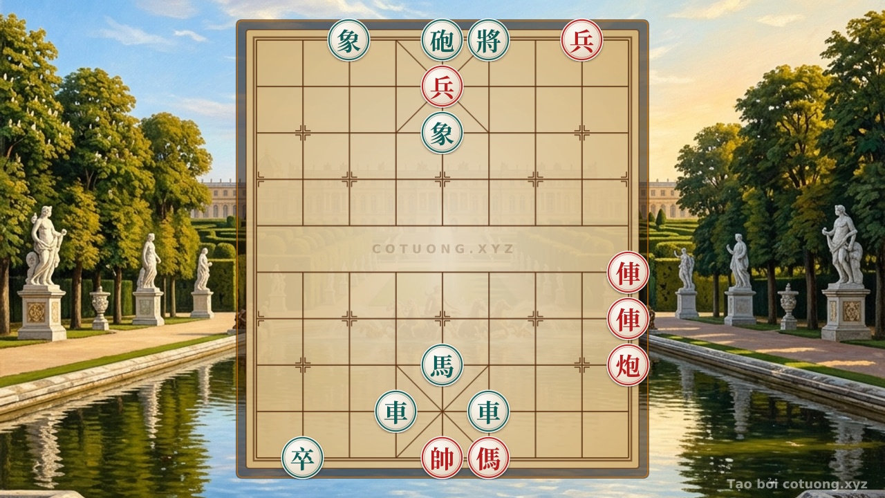 Thế cờ: Red General: The 3-Move Trick to Checkmate the Black Army — Cờ Tướng Online
