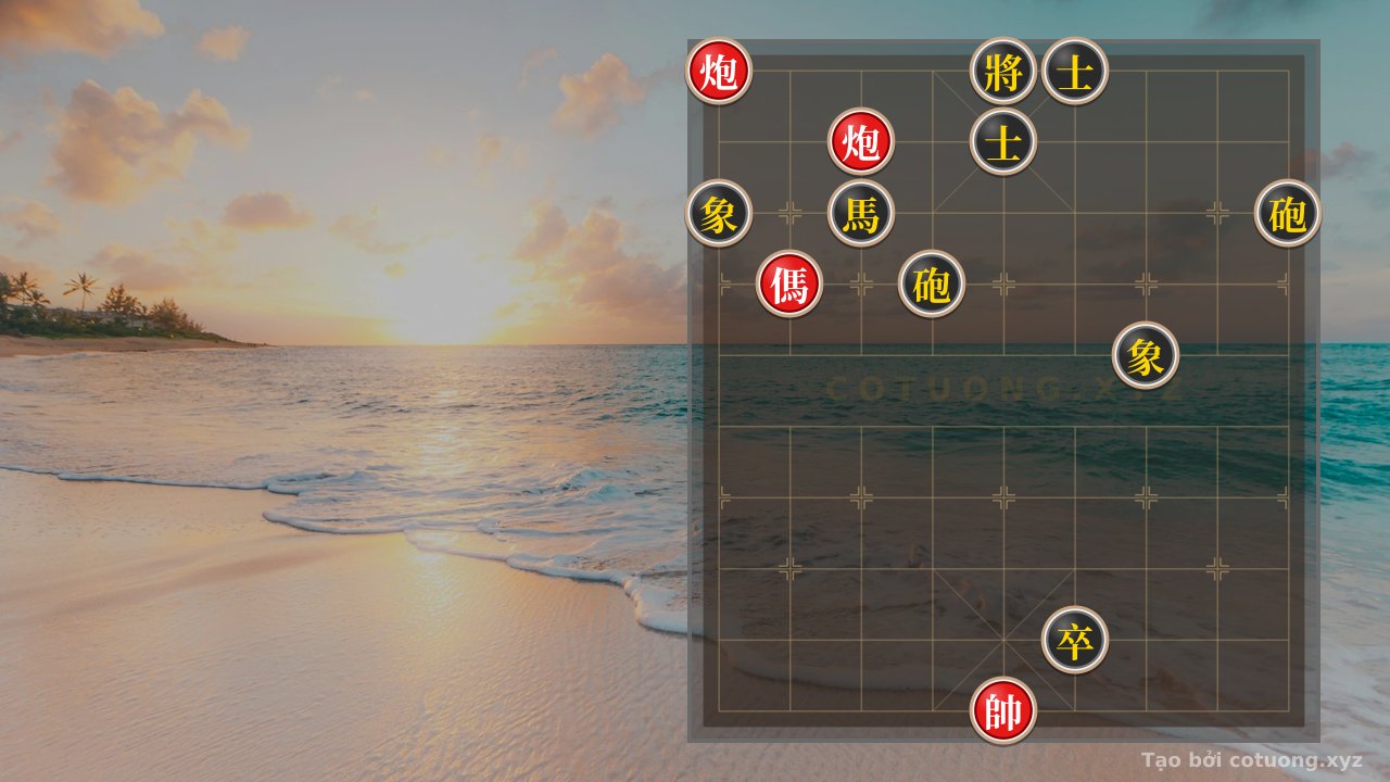 Thế cờ: Red Cannon on File 9, Rank 10 – How to Break the Black General's Siege with 'Cannon Advancing to Form a Base' (Chinese Chess Level 8/10) — Cờ Tướng Online