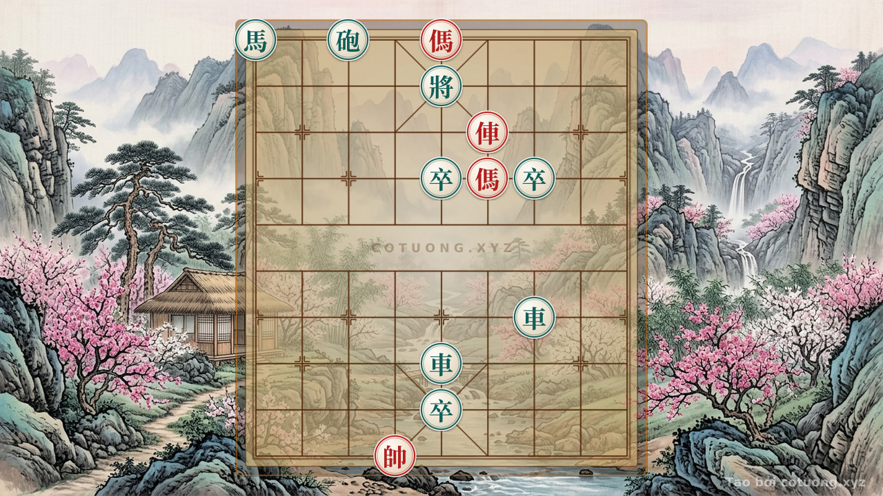 Thế cờ: The Secret of Xiangqi: The Double Horse Leg and the Unexpected Sacrifice Strategy — Cờ Tướng Online