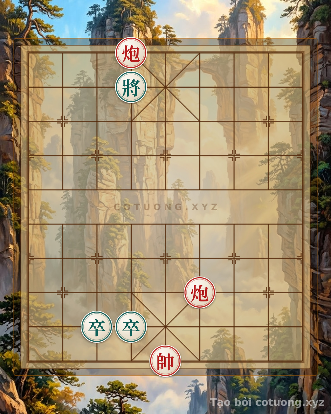 Challenge: The Legendary Move: When Two Red Cannons Crush Two Black Pawns in One Mystical Chess Move - Can you solve it?